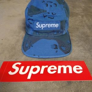 Supreme overdyed camo 5 panel hat